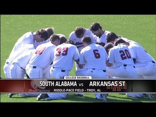 2015 Sun Belt Baseball Championship: South Alabama vs Arkansas State Semifinal Highlights