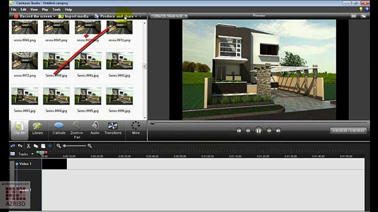 Google Sketchup-Tutorial 12- Animation production using Camtasia