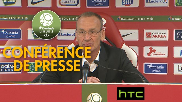 Conférence de presse Stade Brestois 29 - Gazélec FC Ajaccio (6-2) : Jean-Marc FURLAN (BREST) - Jean-Luc VANNUCHI (GFCA) - 2016/2017
