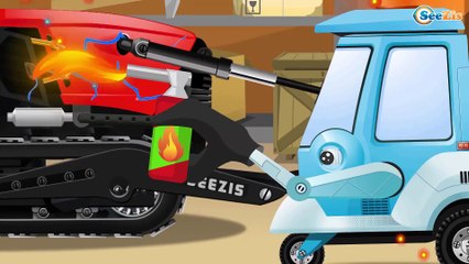 Traktor z przyczepą - Zabawny Traktorki w Mieście Ciężarówek | Kolekcja Bajek dla dzieci