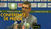 Conférence de presse FC Sochaux-Montbéliard - ESTAC Troyes (2-3) : Albert CARTIER (FCSM) - Jean-Louis GARCIA (ESTAC) - 2016/2017