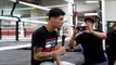 boxing star dusty harrison talking to kids EsNews Boxing