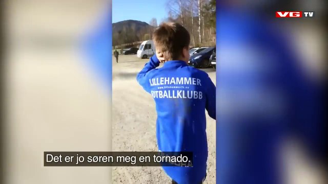 Мини-торнадо в Норвегии