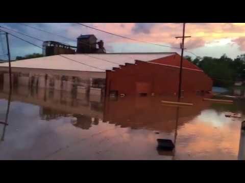 Blue River Floods Salem, Indiana