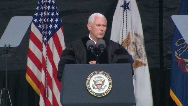 Pence cites Trump's 'leadership and perseverance' as an example to graduates