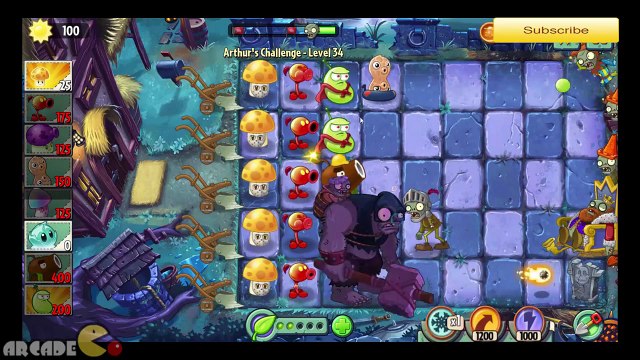 Plants Vs Zombies 2 Dark Ages Part 2 Fire Pea JULY 30 Piñata Party Arthur's Challenge 35