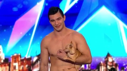 Acrobat Christian Stoinev & dog Percy leave the Judges in a spin| Britain’s Got More Talent 2017