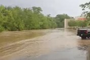 Blue River Overflows, Causes Flooding in Salem, Indiana