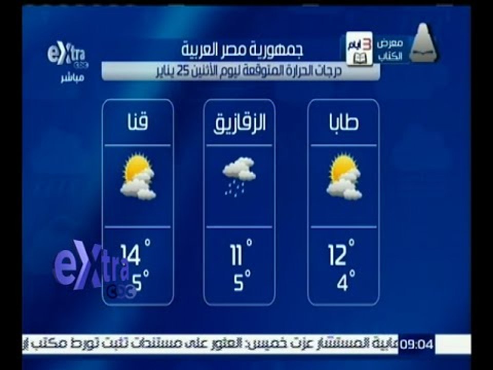 غرفة الأخبار | تعرف على حالة الطقس اليوم الإثني...