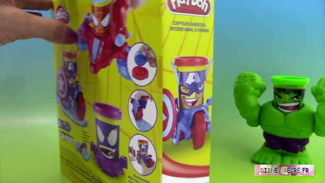 Pâte à modeler Play doh Can heads Spideman, Captain America, Venom, Marvel Français