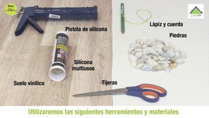 Crea una alfombrilla de piedras (Leroy Merlin)