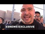 drunk boxing fan thinks seckbach is TMZ EsNews Boxing