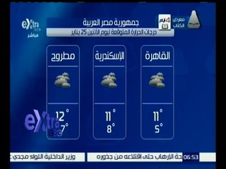 غرفة الأخبار | تعرف على درجات الحرارة المتوقعة ليوم الإثنين 25 يناير