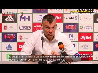 Yari Final Serisi Öncesi Çocuğu Olan Oyuncusuna İzin Veren Koç Jasikeviciusj'den Muhabire Efsane Cevap