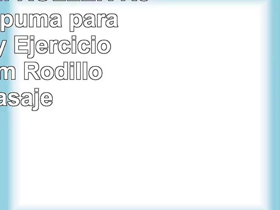 ZUOAO FOAM ROLLER  Rodillo de Espuma para Masajes y Ejercicio  33 x 15 cm  Rodillo de