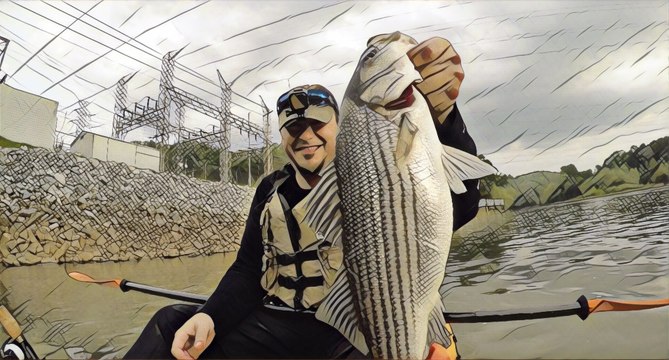Morgan Falls Striper Fishing for Kayak