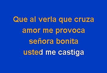 Emilio Galvez - Señora Bonita (Karaoke)