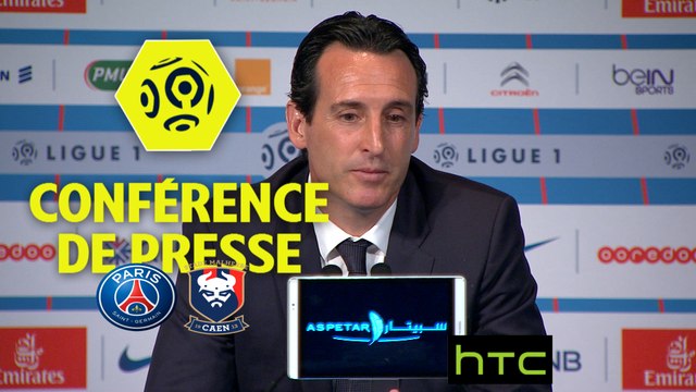 Conférence de presse Paris Saint-Germain - SM Caen (1-1) : Unai EMERY (PARIS) - Patrice GARANDE (SMC) - Ligue 1 / 2016-17