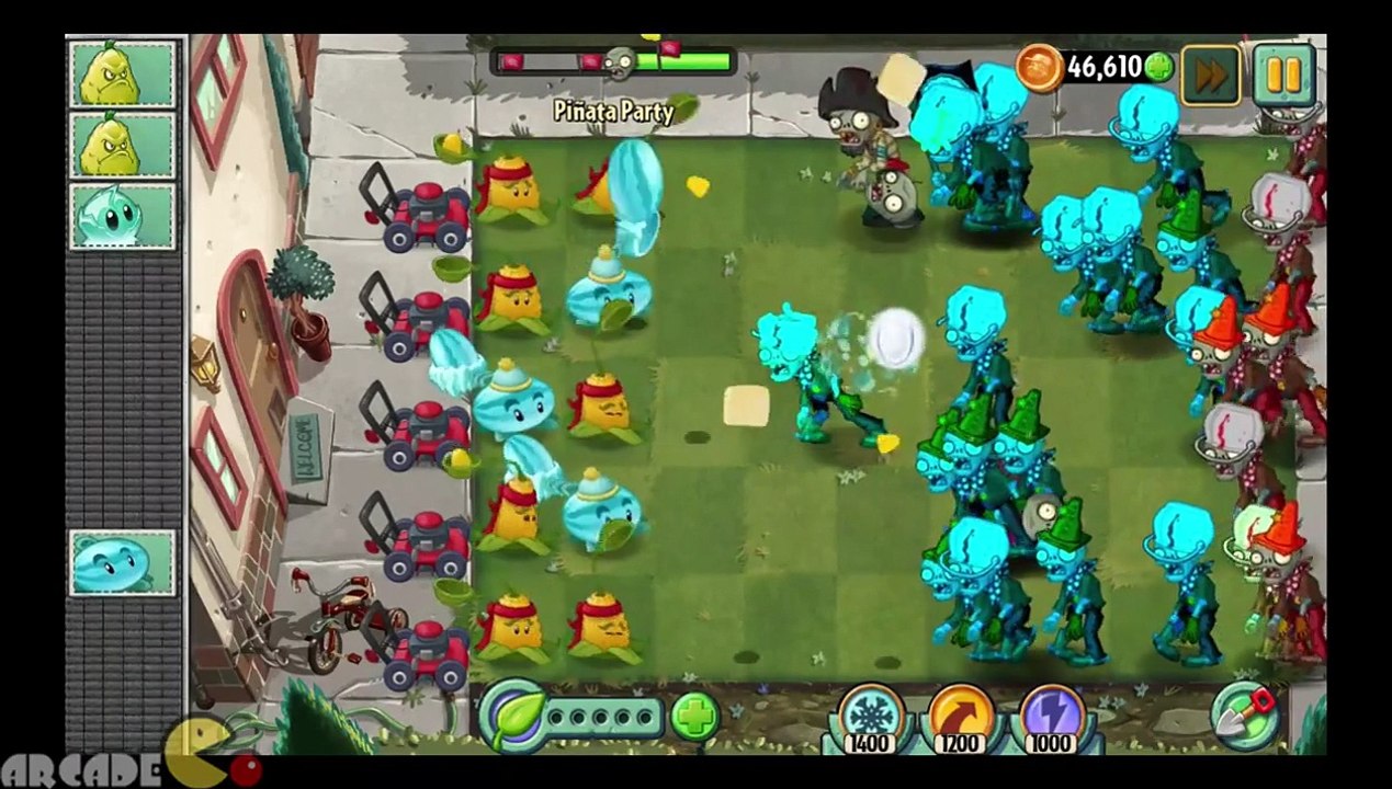 Plants Vs Zombies 2  Dark Ages August 25 Piñata Party ( No Plant Food No Boost) Squash WinterMelon