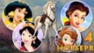 The Four Princess Riding a horses - Jasmine Mulan Sofia Belle