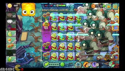 Plants Vs Zombies 2 Dark Ages  Gargantuar's Here Arthur's Challenge Level 187 Nailed It