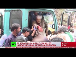 Скачать видео: Rebel Offensive: Militants launch rockets, shell civilians in western Aleppo