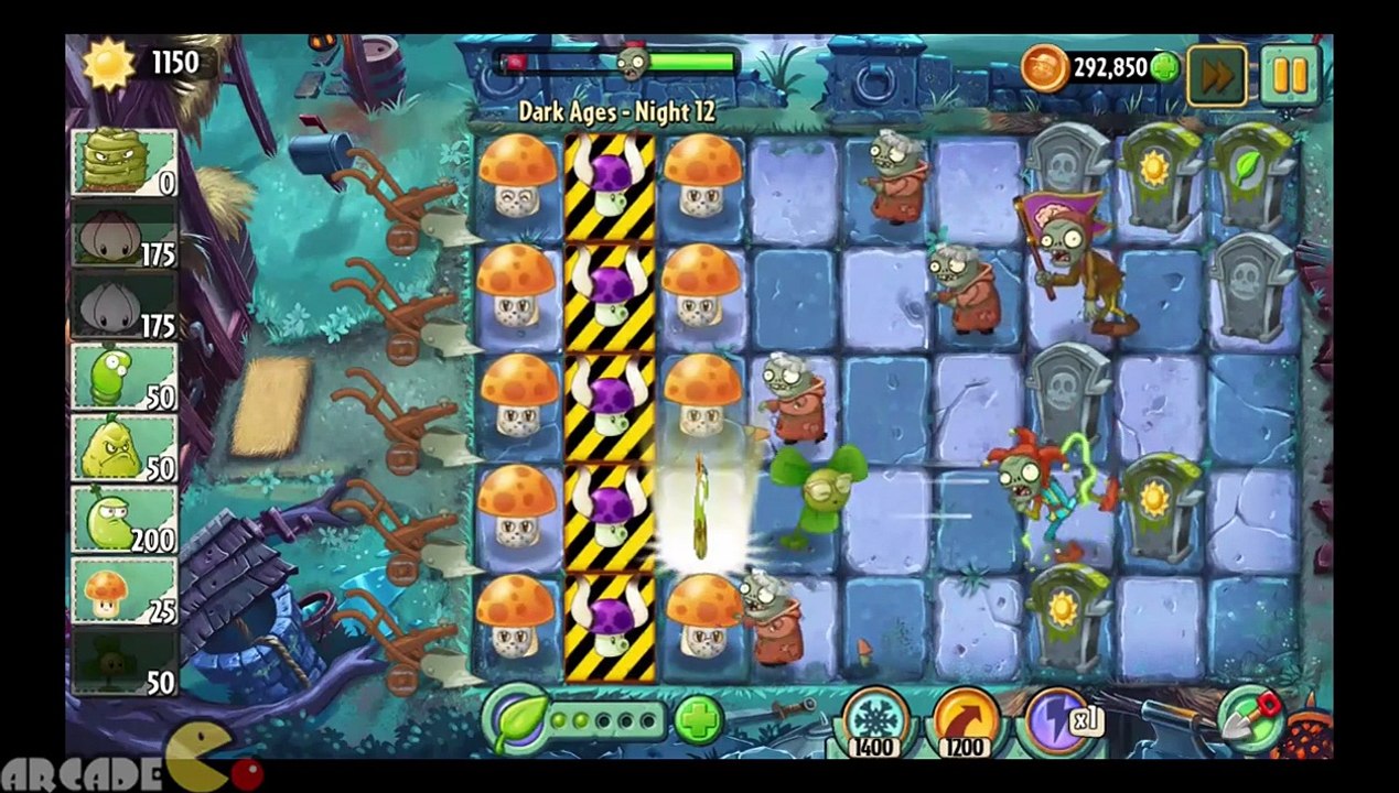 Plants Vs Zombies 2 Dark Ages  Part 2 Replay Best Plants Wizard Zombies Killer