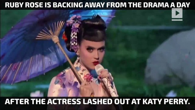 Ruby Rose says 'being mean doesn't suit me' after Katy Perry feud