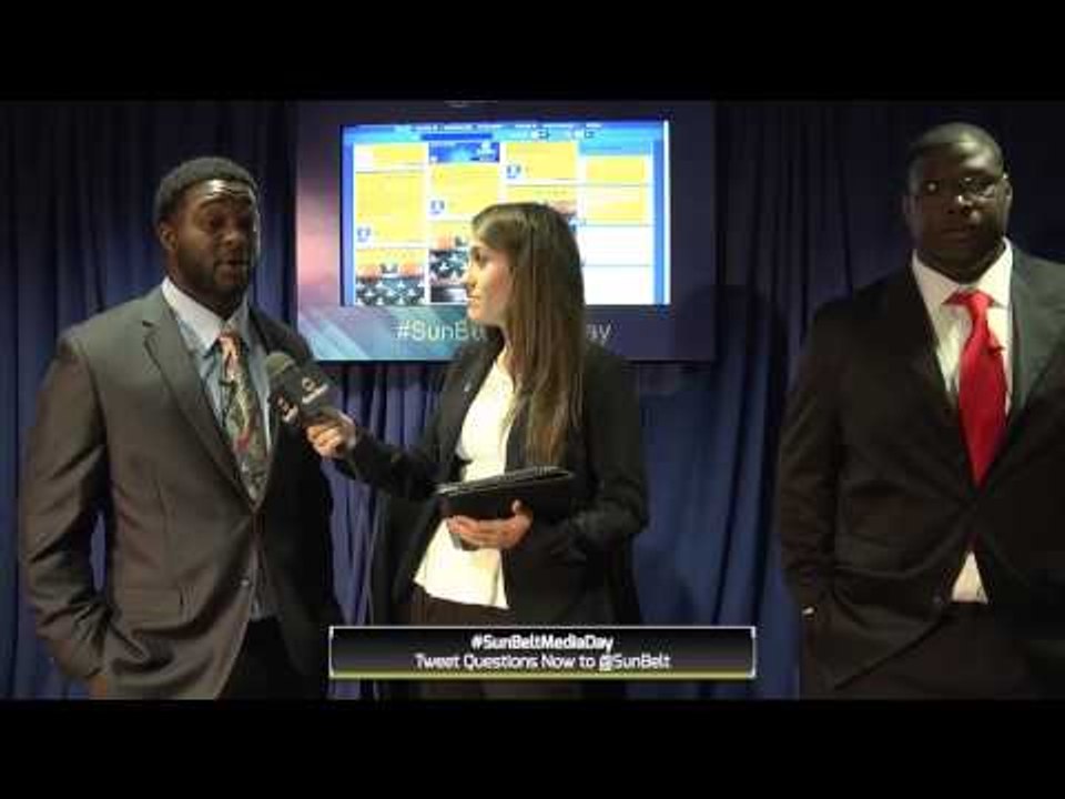 Sun Belt Social Suite  - Troy OL Terrence Jones and LB Wayland Coleman-Dancer