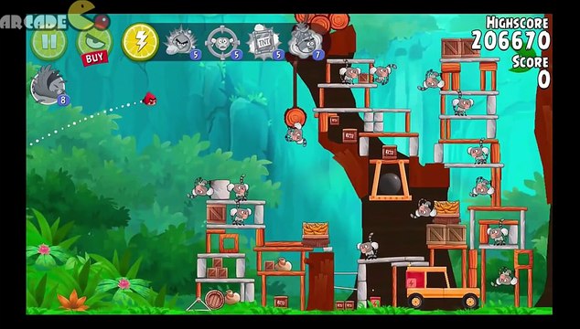 Angry Birds Rio Timber Tumble Level 7-10 3-Stars Walkthrough (Rio 2 Birds)