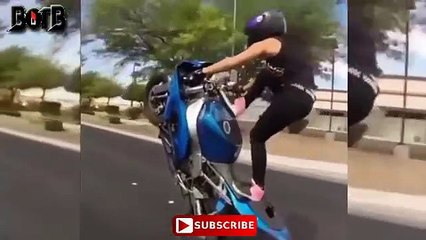 MOTOGIRL Fails _ Win Compilation - Motorcycle Girl Stunts