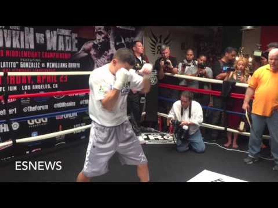 GENNADY GOLOVKIN SLICK SHADOW BOXING AHEAD OF WADE CLASH ON APRIL 23rd - EsNews Boxing