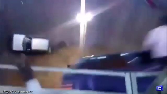 Stunt man performing in Well