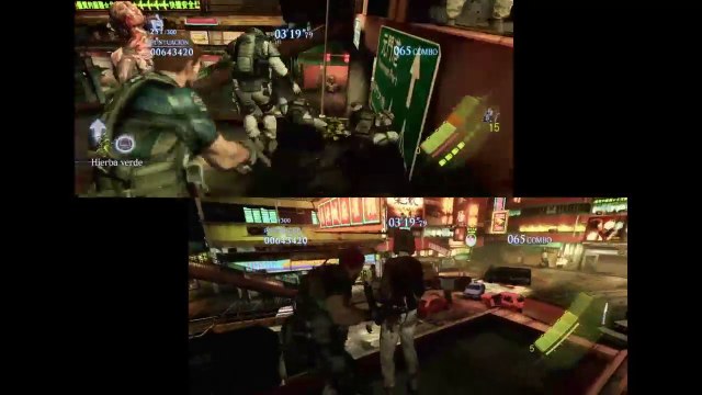 Resident Evil 6 mercenarios sin piedad pantalla dividida