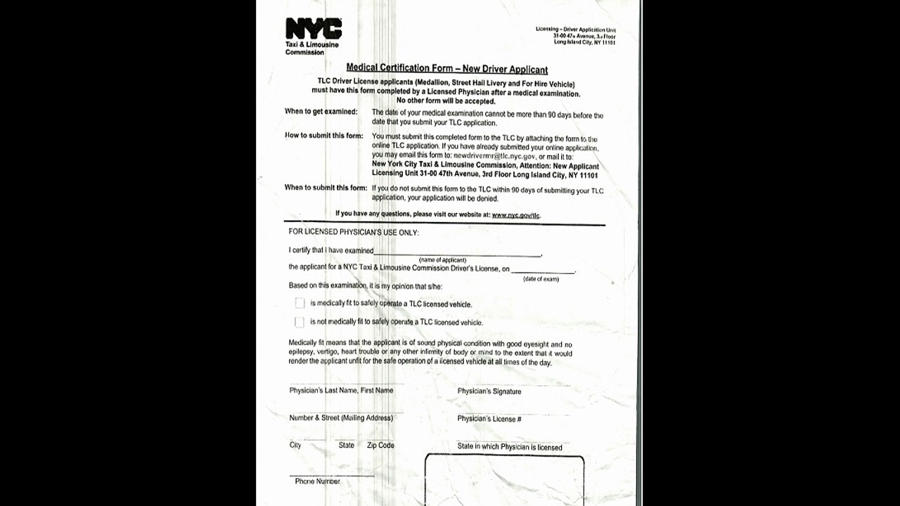 TLC MEDICAL CERTIFICATION REQUIREMENT