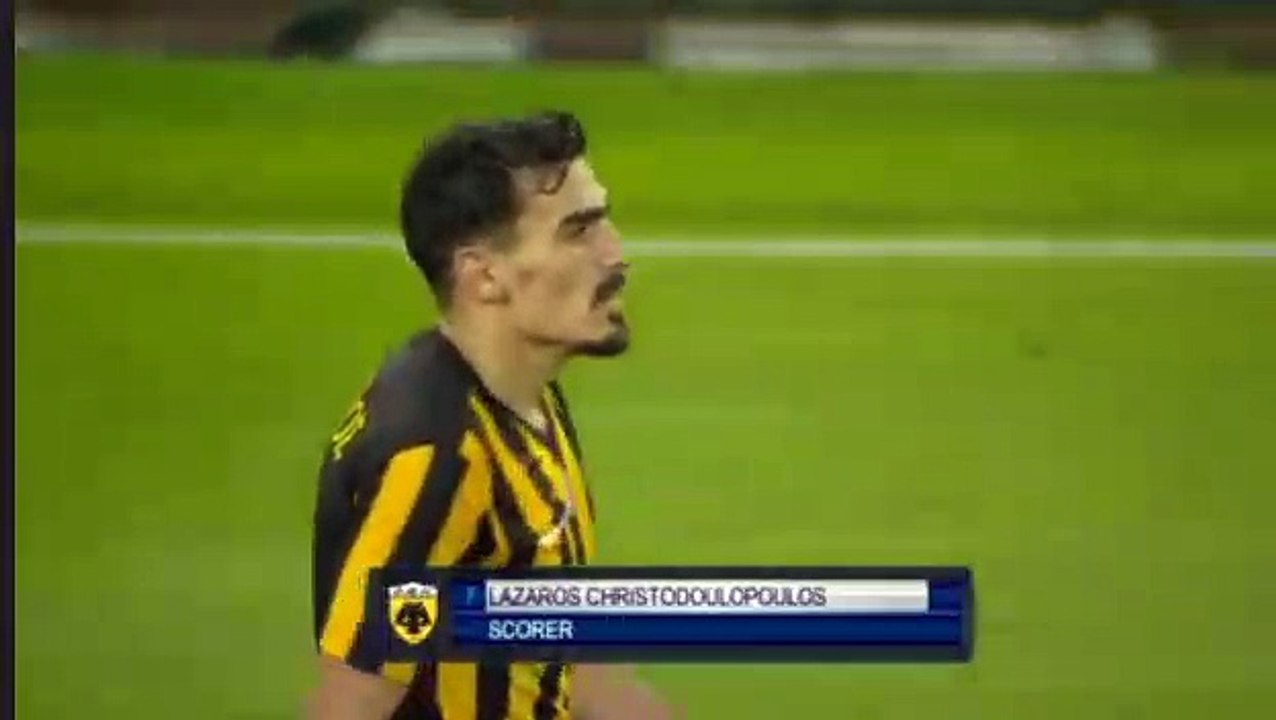 Lazaros Christodoulopoulos Goal HD - AEK Athens 1-0 Panathinaikos 21.05.2017