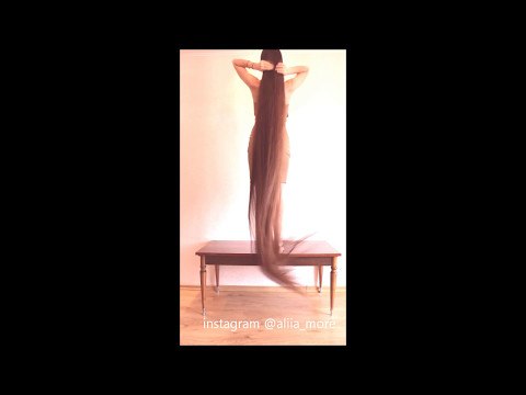 Woman Demonstrates Ridiculously Long Hair