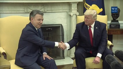 President Trump Meets with President Santos of Columbia