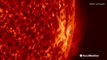 Plasma is pulled from magnetic forces near the Sun's surface