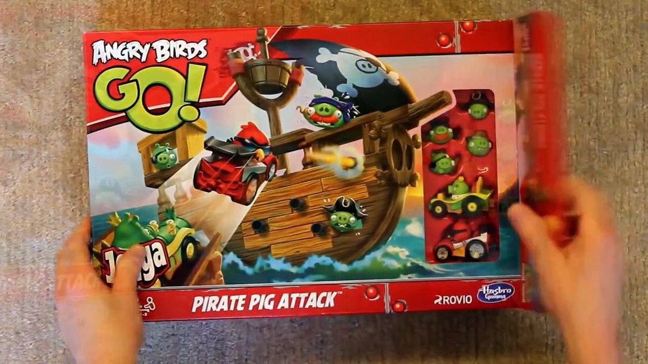 ANGRY BIRDS  GO! - PIRATE PIG ATTACK  unboxing & blowing  it to pieces  ☺ FunVideoTV - Style ;-))