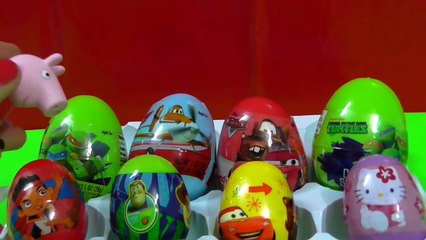 Surprise eggs Disney Cars, Planes, Toy Story, Ninja turtle, Jake & pirates,  Hello kitty