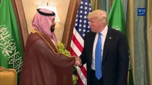 President Trump Shaking Hands WIth Deputy Crown Prince Of Saudia Arabia