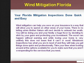 Wind Mitigation Florida