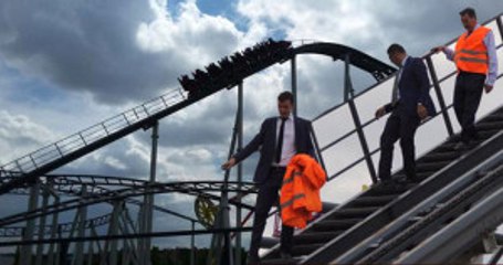 Melih Gökçek 10 Dakika Boyunca Lunapark Hızlı Treninde Mahsur Kaldı