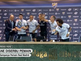 VIRAL: Sepakbola: Pesta Pemain Real Menyerbu Konferensi Pers