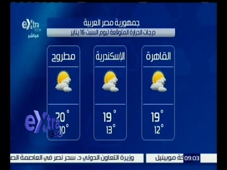 غرفة الأخبار | وحيد سعودي: الطقس شتوي معتدل نهارا شديد البرودة ليلا