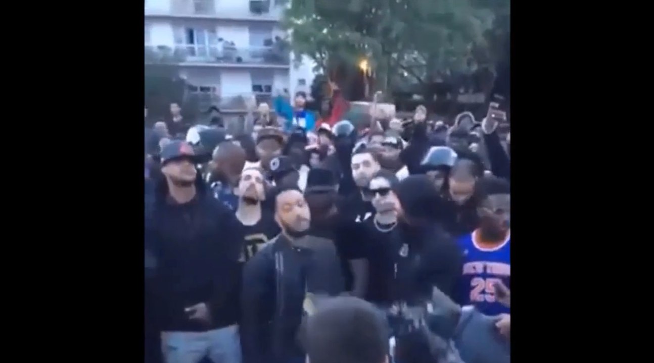 Lacrim et Booba tournent le clip a Aulnay sous Bois.
