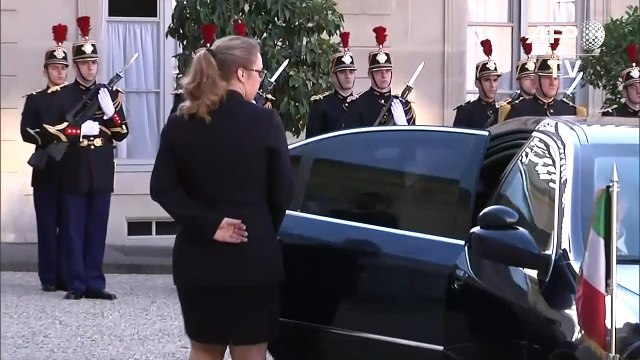 Emmanuel Macron a reçu Paolo Gentiloni à l'Elysée