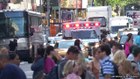 Ambulance responding with air horn, priority siren, peace sign & FDNY EMS assistance