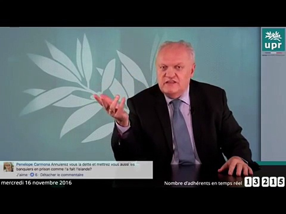 Asselineau mettra-t-il les banquiers en prison une fois élu ?